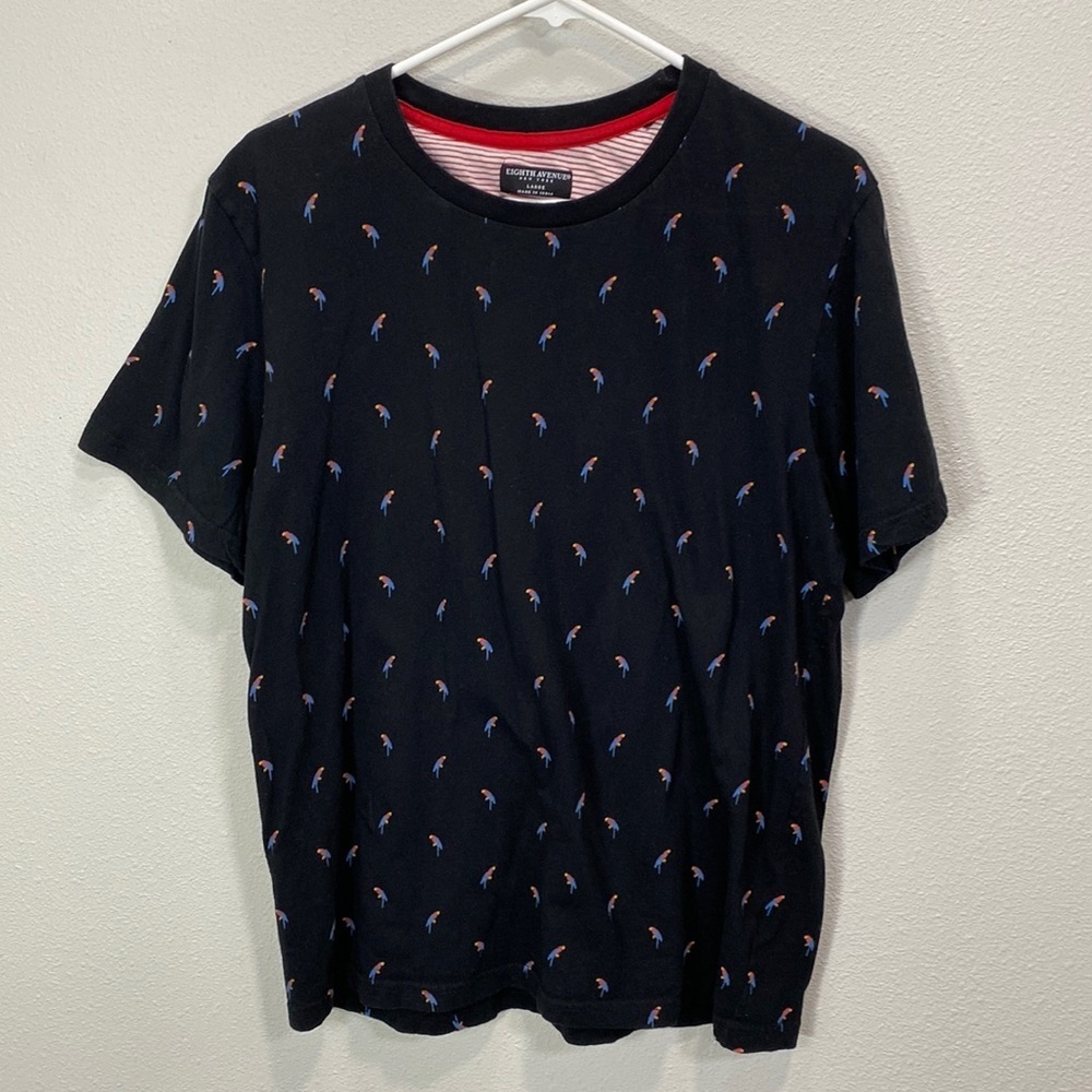 Eighth Avenue novelty print t‎ shirt parrot bird print